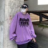 直播品质!秋冬重磅水洗做旧圆领卫衣XZ203-SW628-P58，男装卫衣，星座203