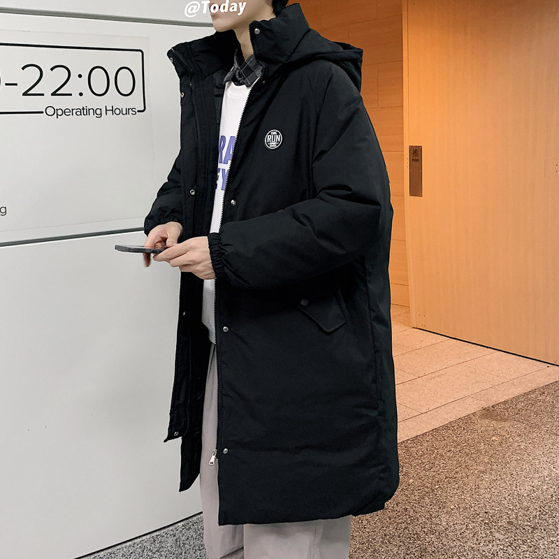 22冬·现货长款棉衣宽松架构韩版连帽BF学生外套潮Y09冬季P95,男装棉衣,星座203