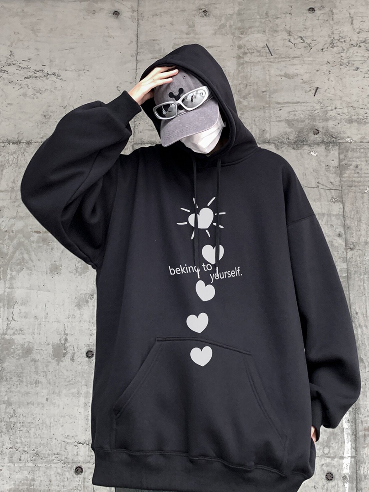 直播品质！重磅加绒新品连帽宽松套头卫衣XZ203-W655加绒-P58.,男装卫衣,星座203