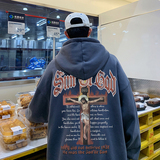 XZ203-W74-P60抖音品质重磅360克加绒65棉连帽卫衣，男装卫衣，星座203