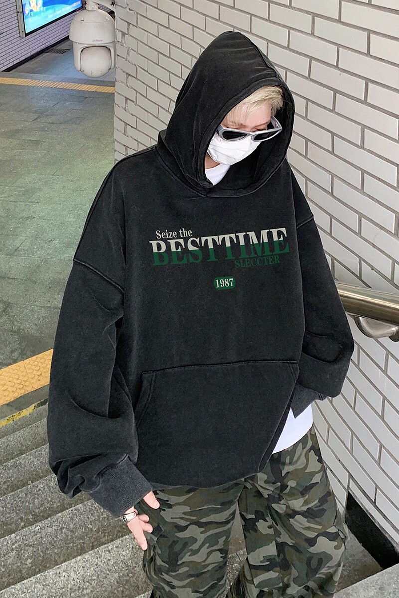 直播品质!秋冬重磅水洗做旧连帽卫衣XZ203-W611-P68.,男装卫衣,星座203