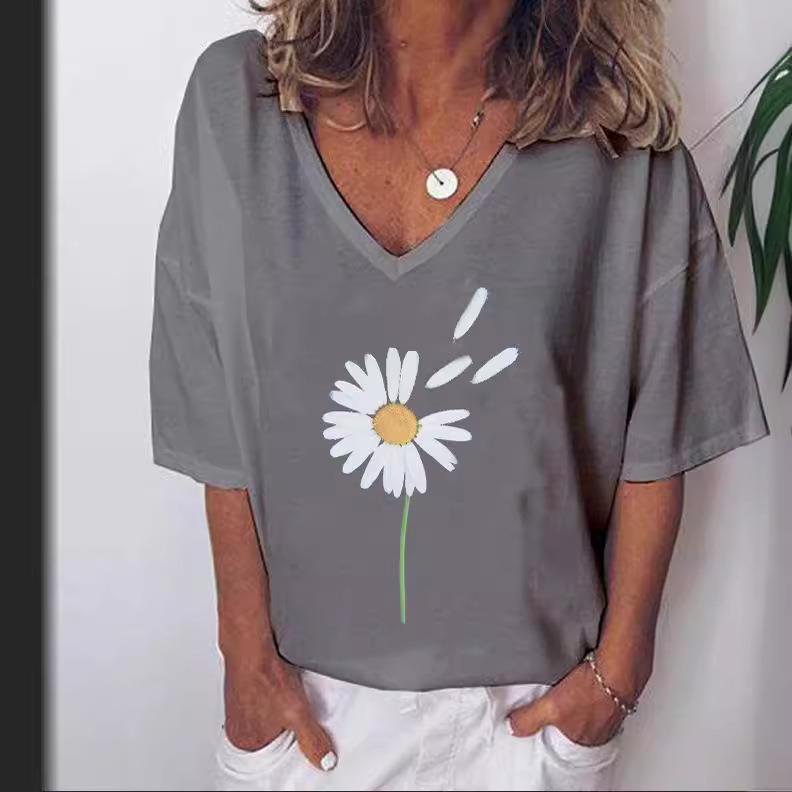 shirts graphic womens neck tops wildflower lovers cute tee