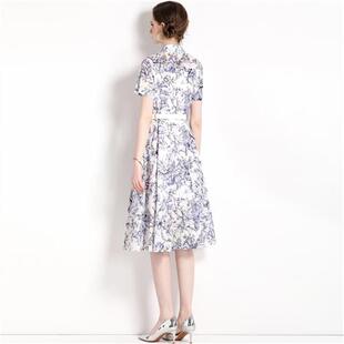 Womens single mid length lace breasted lapel dress shirt