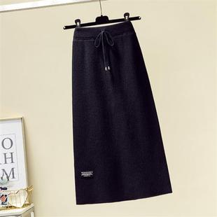 ladies color autumn solid new skirt wool winter thickened