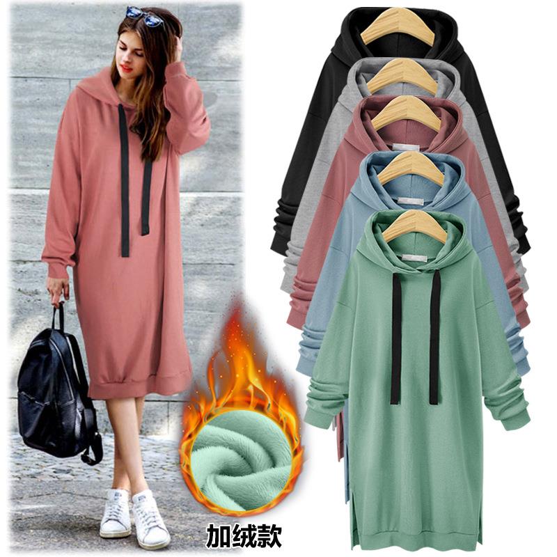 sweatshirt plus hooded size pullover women long-sleeved