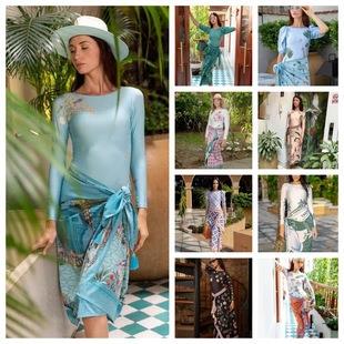 Swimsuit One-Piece Spring Hot Dress Protection Sun Sleeve