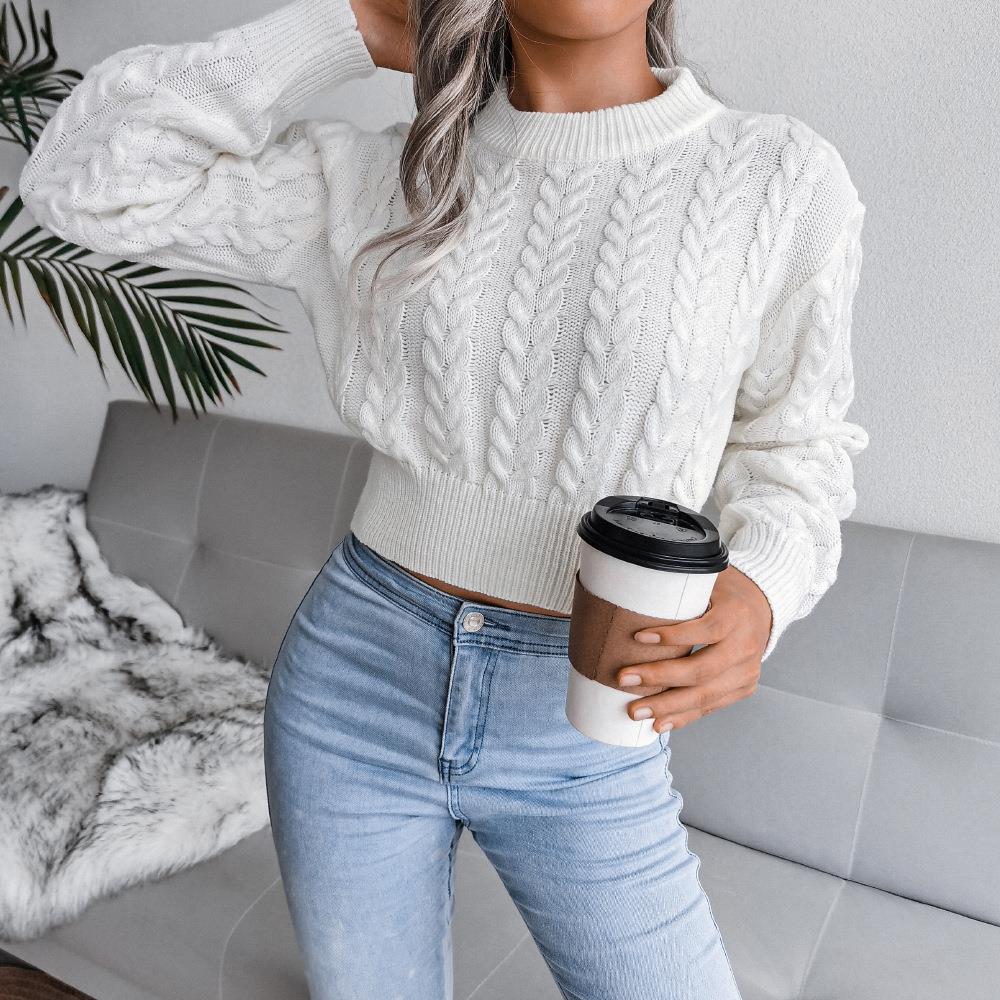 tunic pullover winter and autumn knit chunky loose casual