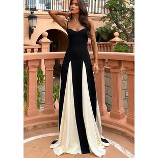 loose dress casual womens holiday contrast Suspender color