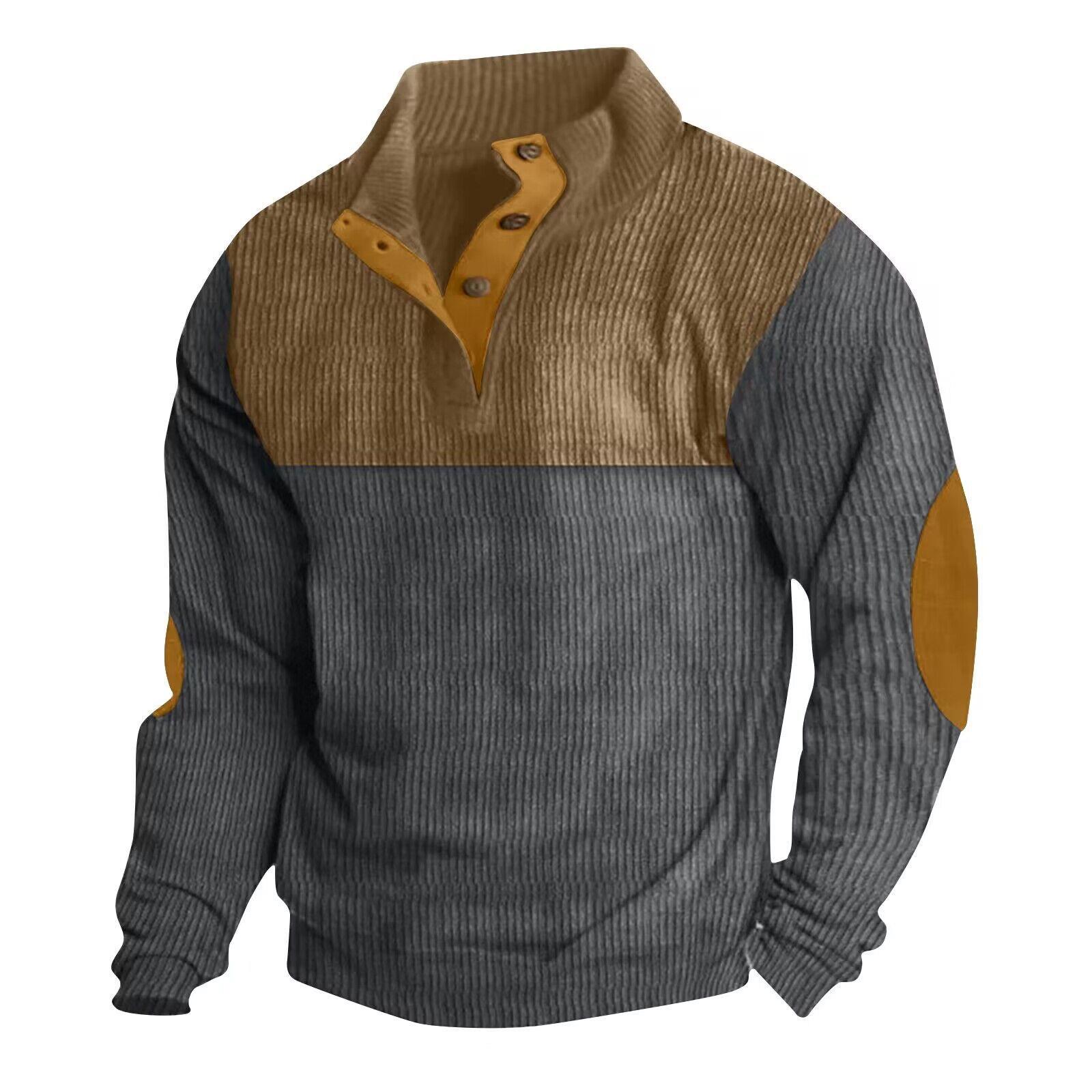 outdoor matching leisure stand loose color button Mens