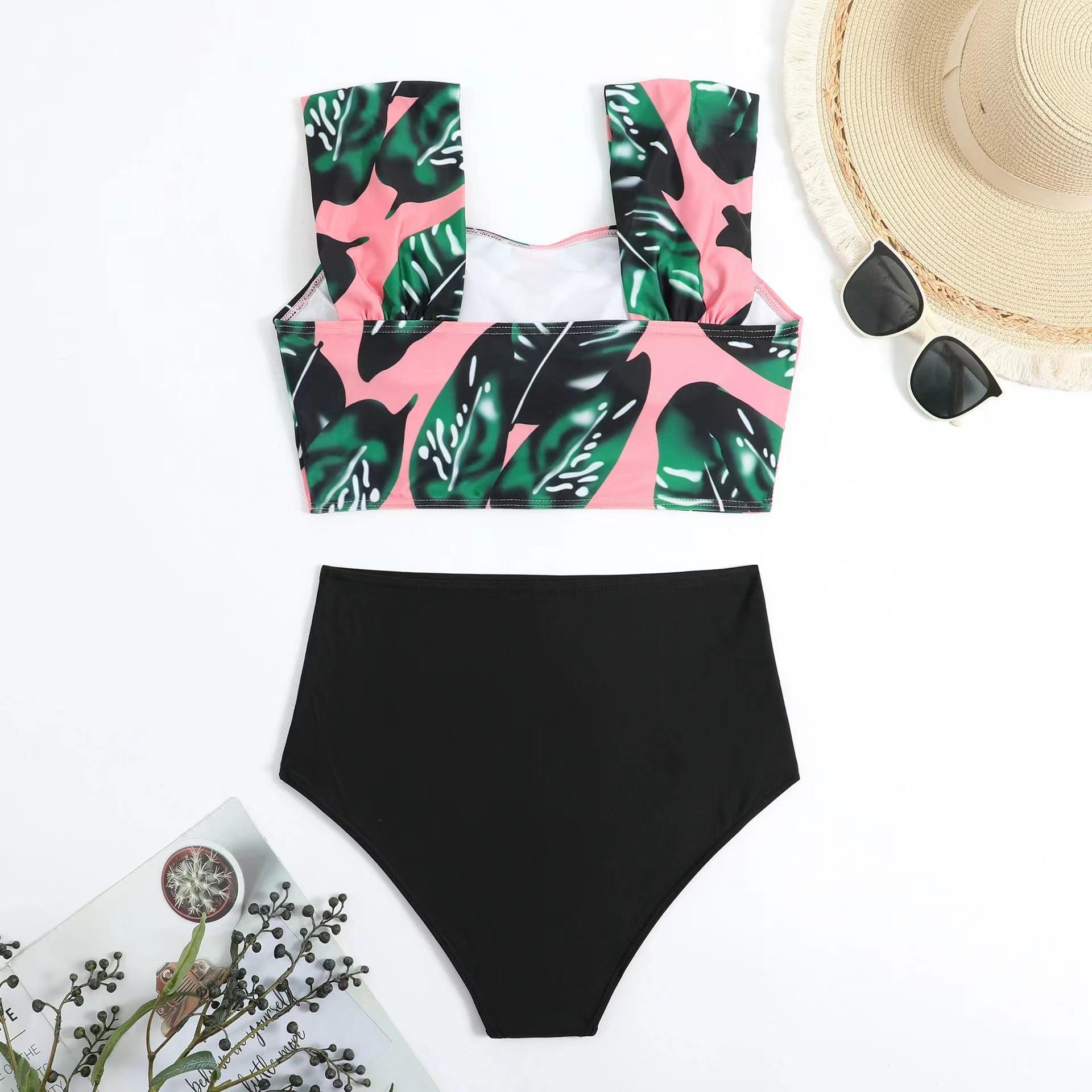 Set Swimsuit Spring Hot Bikini Two-Piece Waist High Sexy