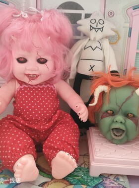 潮玩KryptKiddies欧美鬼娃万圣节恶魔娃娃活死人恐怖 老货收藏