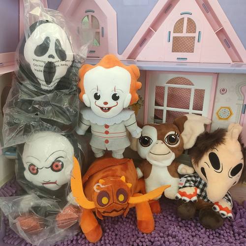 美国KIDROBOT鬼娃回魂小丑甲壳虫鬼新娘万圣节恐怖毛绒玩具公仔