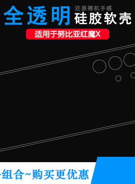 适用努比亚红魔X手机壳Red Magic X晶透保护套RedMagic X Golden Saga臻金传奇限量典藏版透光性强硅胶壳减震