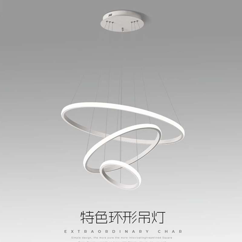 餐厅吊灯 北欧现代简约饭厅大气轻奢led吊灯 家用卧室客厅吊灯