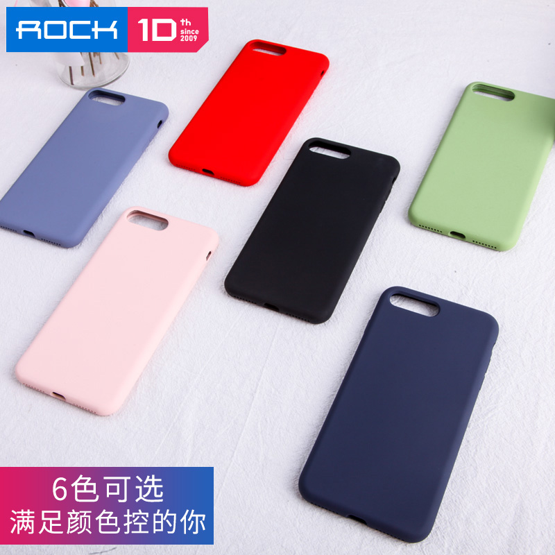 ROCK苹果6plus手机壳iPhone6新款液态硅胶保护壳6plus超薄6s全包防摔后盖网红6p软外壳i6保护套官方创意ins风