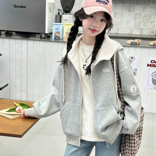 女童超好看韩系外套春秋款2026新款女大童韩版休闲儿童春装棒球服