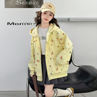 女童超好看韩系外套春秋款2026新款女大童韩版休闲儿童春装棒球服