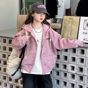 女童超好看韩系外套春秋款2026新款女大童韩版休闲儿童春装棒球服