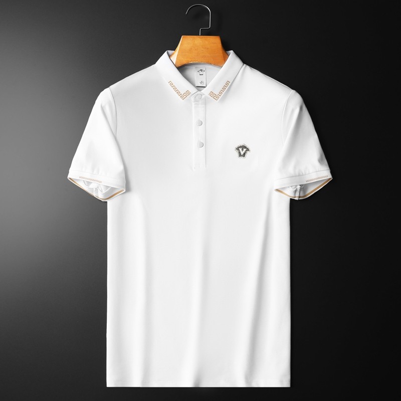 欧货高品质丝光棉2023夏季新款男士短袖POLO衫662-P75黑平铺,男装Polo衫,钱塘6009(原3017)