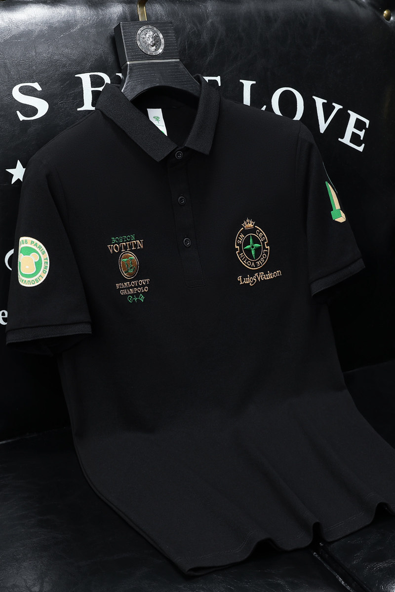 欧货高品质珠地棉2023夏季新款男士短袖POLO衫9901-P75蓝沙发,男装Polo衫,钱塘6009(原3017)