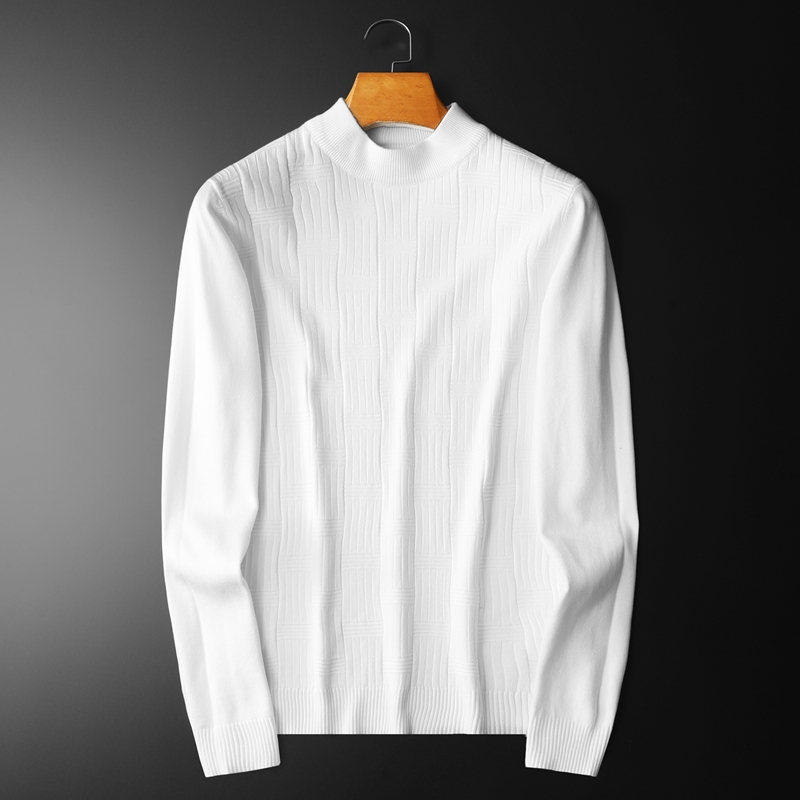 2023秋冬新品冬季半高领羊毛衫针织衫打底QT3017-801-P85平铺白,男装针织衫/毛衣,钱塘6009(原3017) 2023秋冬新品冬季半高领羊毛衫针织衫打底QT3017-801-P85平铺白,男装针织衫/毛衣,钱塘6009(原3017)