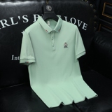 欧货高品质珠地棉2023夏季新款男士短袖POLO衫9963-P75黑沙发，男装Polo衫，钱塘6009(原3017)