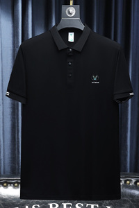 欧货高品质丝光棉2023夏季新款男士短袖POLO衫 7635-P75 白 沙发图片
