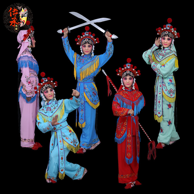 京越剧豫剧戏曲服装舞台演出刀马旦戏服 武旦女兵衣杨门女将打衣