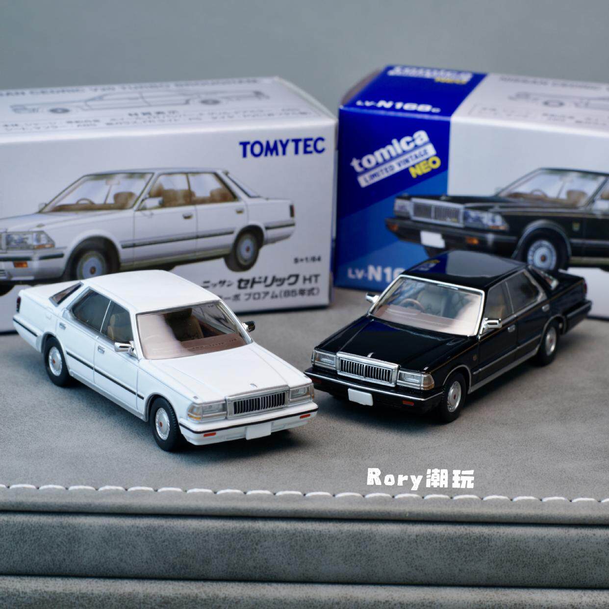 TLV日产nissan公爵N168c Cedric HT V30 VIP 黑色85年 1:64多美卡
