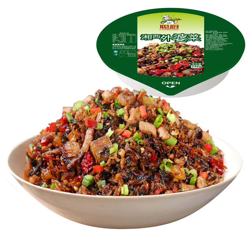 聪厨 湘西外婆菜 248g*2袋 香辣味 1盒 冷冻 加热即食下饭菜 半成使用感如何?