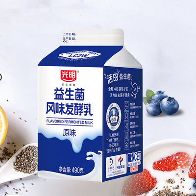 光明新鲜屋原味发酵乳红枣味480g