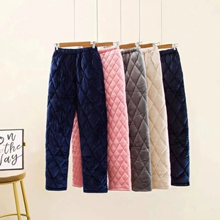 老太太冬裤 老人冬季 200斤奶奶棉裤 女三层加厚加肥加大码 居家睡裤