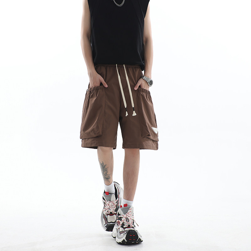 高品质夏季新款港风宽松五分男士工装短裤潮款1401-DK74-P30控48,男装牛仔裤,星座1401