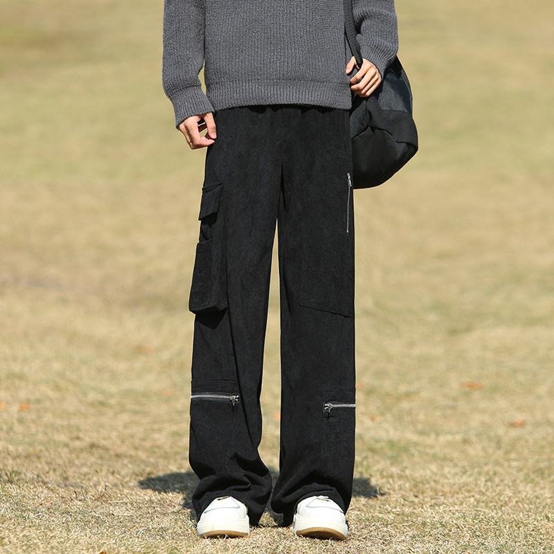 26年春季新款灯芯绒高街潮款直筒宽松休闲裤1401-K086-P50控78，男装休闲裤，星座1401