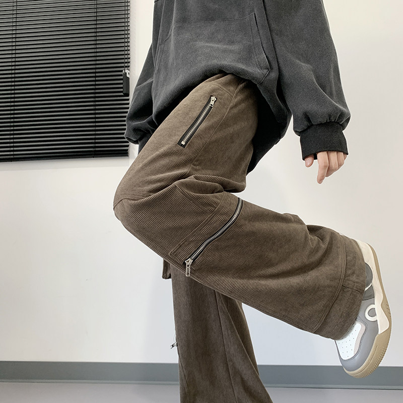 26年春季新款灯芯绒高街潮款直筒宽松休闲裤1401-K086-P50控78，男装休闲裤，星座1401