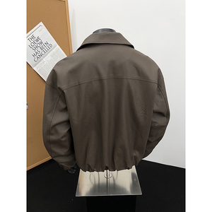 春季翻领皮夹克情侣休闲时尚炸街宽松潮流百搭男1401-JK2503-P80图片
