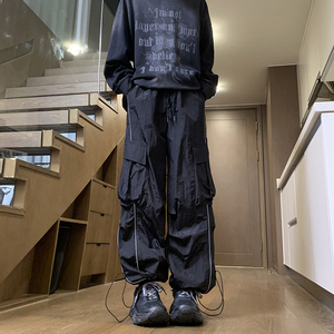 春季青少年新款港风韩版宽松休闲工装长裤1401-K121-P40控68图片
