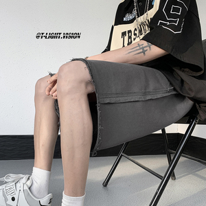 夏季潮款新款港风短裤男针织运动裤休闲宽松五分裤1401-DK58-P35图片