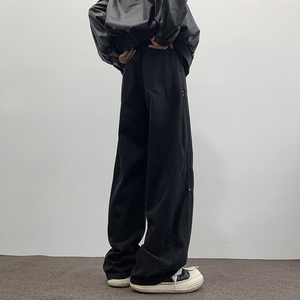 秋冬款工装裤牛仔裤宽松vintage街头高级感1401-K139-P45图片
