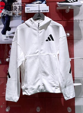 阿迪达斯男装2024秋季Z.N.E.运动型格针织舒适连帽夹克外套JF2443