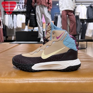 耐克男大童女鞋2024冬季加绒保暖复古高帮运动板鞋FV4173-200-001