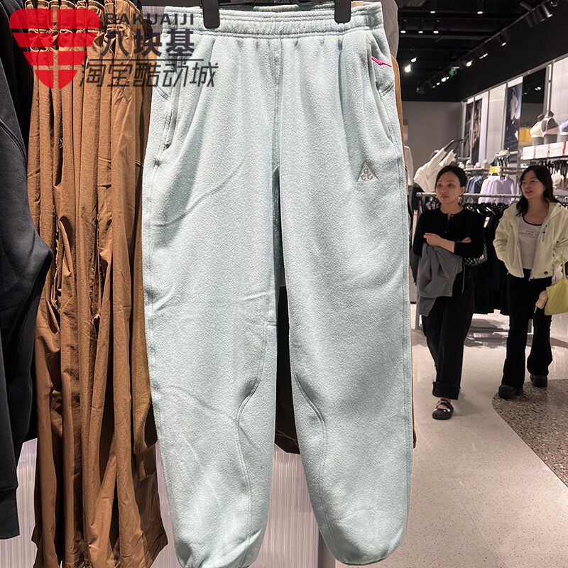 耐克女摇粒绒双面绒保暖运动长裤