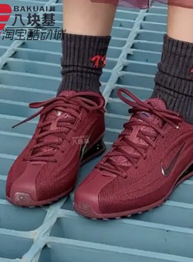 Nike耐克女鞋2025冬季款红棕复古风气柱减震运动跑步鞋HQ7540-600