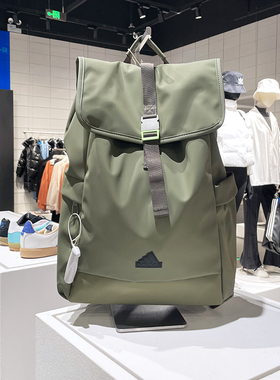 阿迪达斯男女通用2024春新款大容量运动旅行训练休闲双肩包JF6587