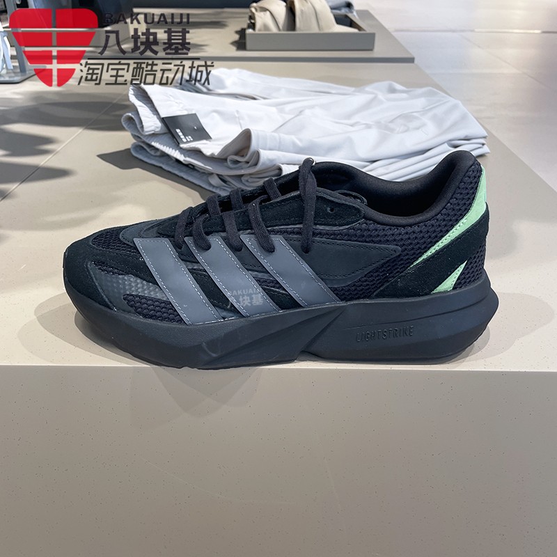 阿迪达斯男鞋2025秋舒适透气LIGHTBLAZE轻便运动流光跑步鞋JR3465