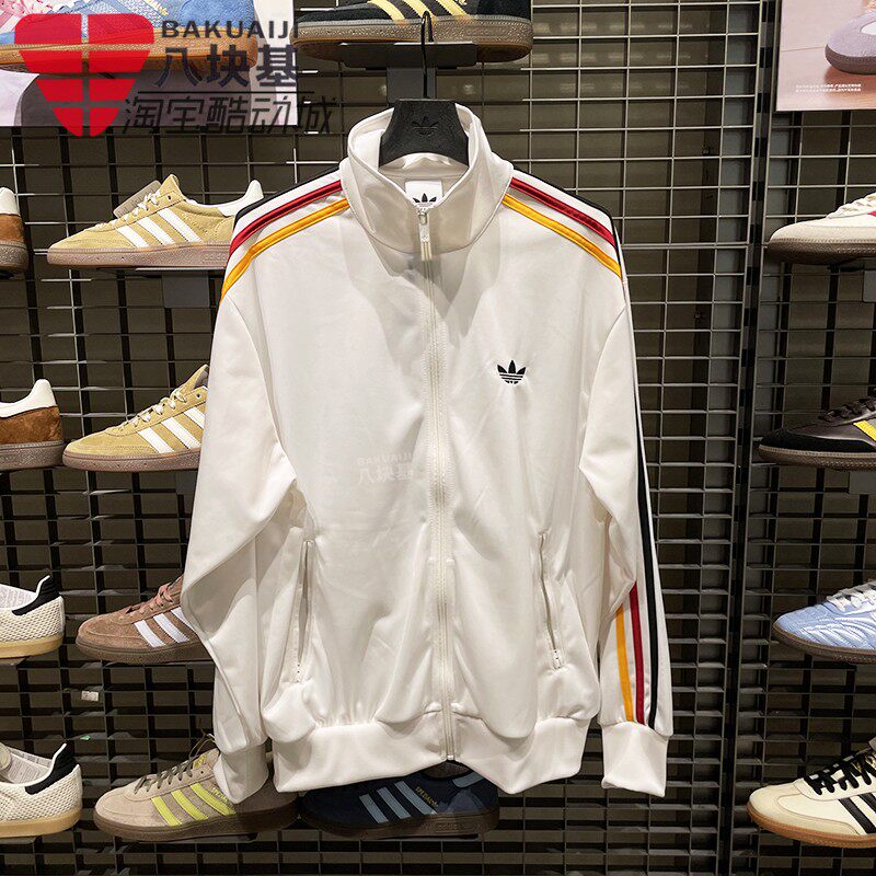 三叶草男装拼色复古立领夹克外套