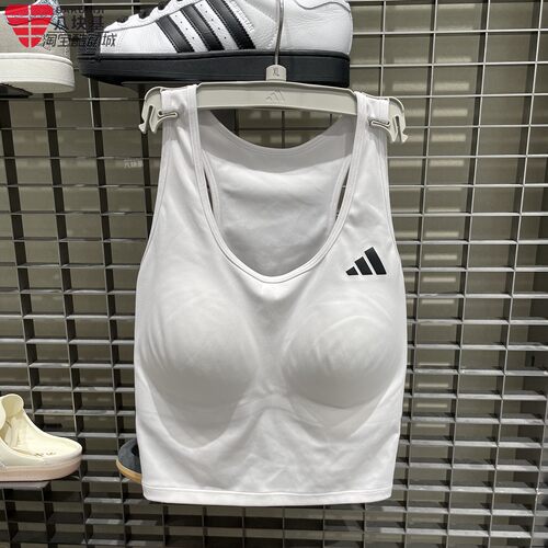 阿迪达斯女2026夏季低强度瑜伽普拉提训练运动健身工字背心KC2471
