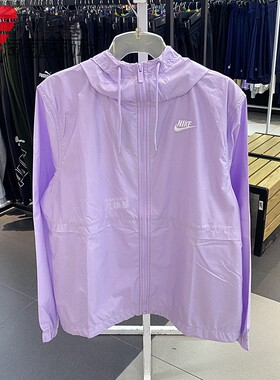 Nike耐克外套女装2024夏季梭织透气宽松休闲防晒防风衣DM6180-511