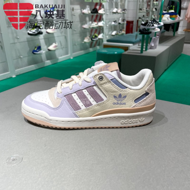 阿迪达斯三叶草女鞋2025夏款时尚篮风耐磨低帮运动休闲板鞋JP9965