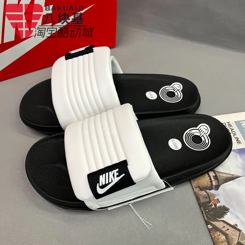 Nike耐克男女鞋2025夏情侣款魔术贴可调节防滑运动拖鞋DQ9624-100